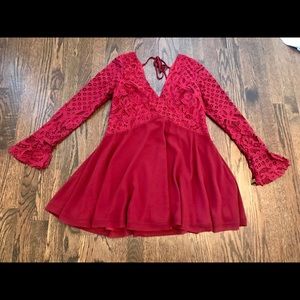 Tularosa Red/Maroon Lace Dress